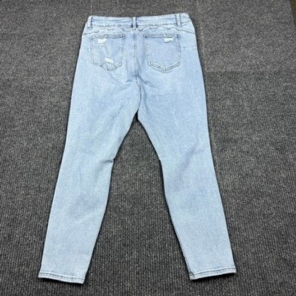 Wax Jean Authentic Destructed Push Up Skinny Jeans Light Wash 90299XL Size 20 - Picture 2 of 13